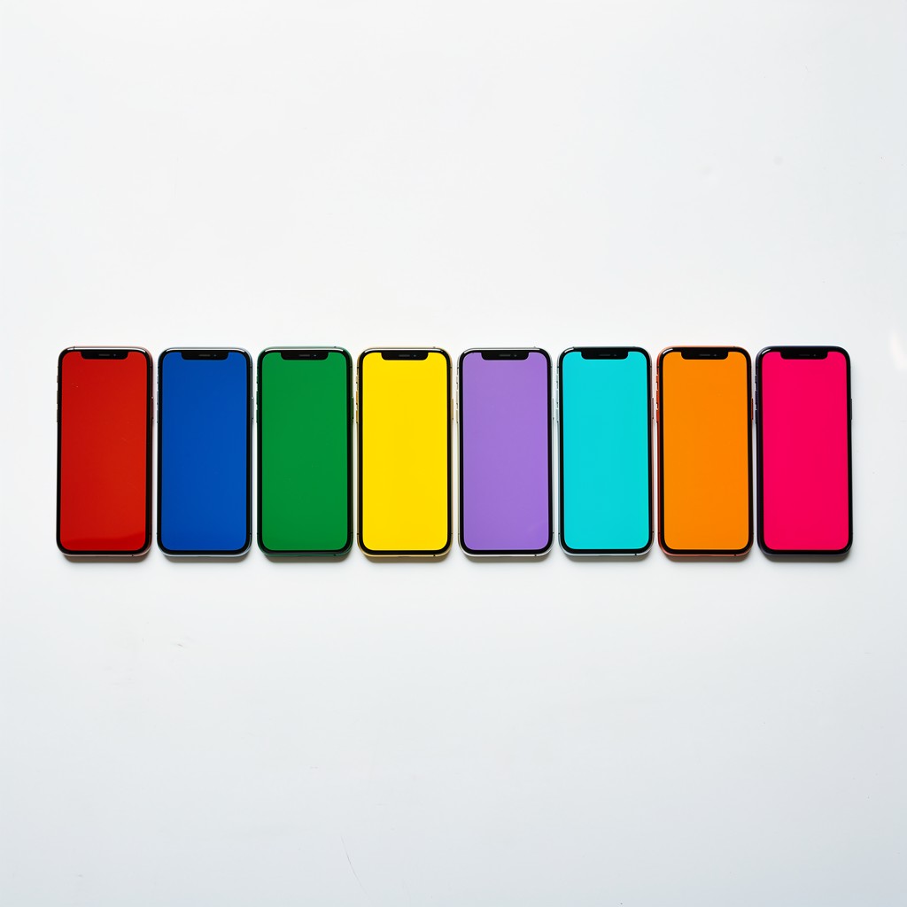 Free Rainbow Tech Lineup Image - Smartphones, Technology, Colorful ...