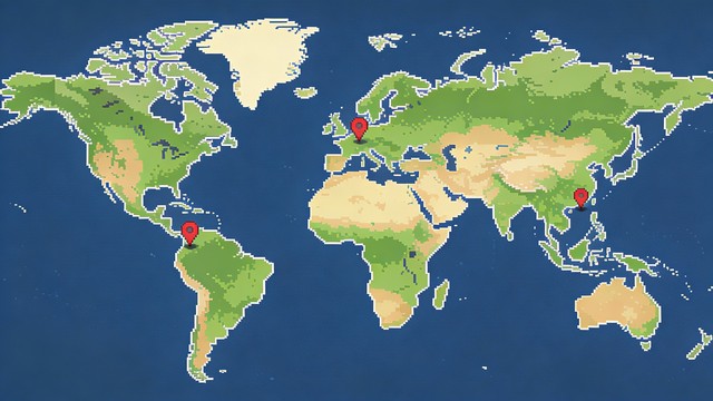 Download Pixel World Geography Image - Pixel, Map, World | StockCake