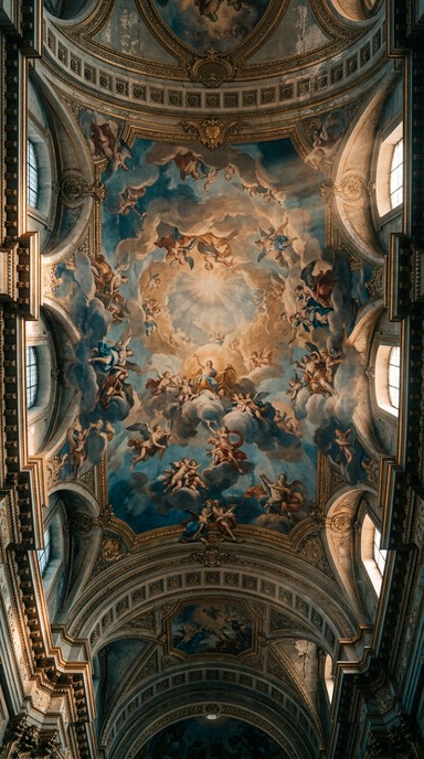 Free Angelic Ceiling Art Image - Art, Fresco, Ceiling | Download at ...