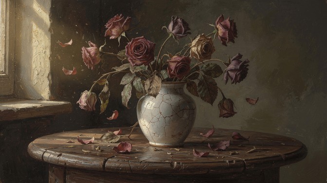 Free Fading Rose Beauty Image - Roses, Flowers, Painting | Download at ...