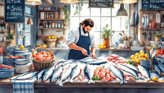Free Fresh Market Seafood Image - Fishmonger, Seafood, Fish | Download ...