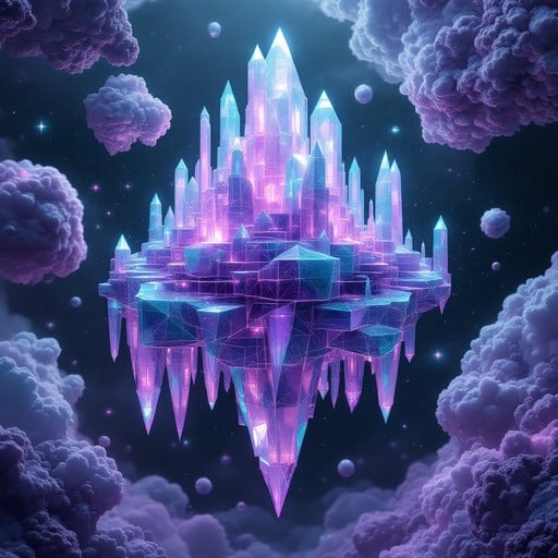 Free Crystal Kingdom Floats Image - Crystal, Floating, Palace ...