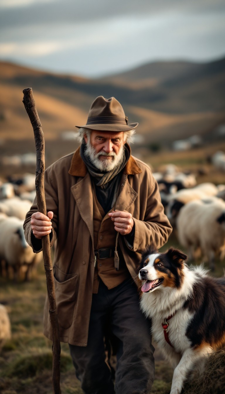 Shepherd Commoner Free Shepherd and Companion Image - Shepherd, Herding, Pastoral ...