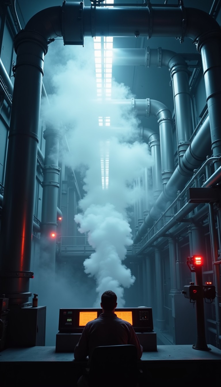 Steam Rising Draping Blue Free Industrial Steam Rising Photo - Industrial, Steam, Technician ...