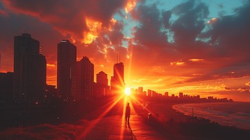 Free Urban Sunrise Glow Image - Sunrise, City, Skyline | Download at ...