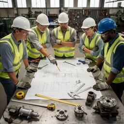 Free Engineers Planning Project Image - Engineers, Team, Blueprints ...