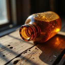 Free Amber Bottle Glow Image - Amber, Bottle, Glass | Download at StockCake
