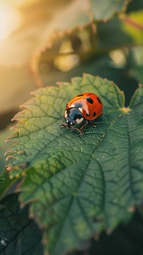 Free Ladybug On Leaf Image - Nature, Ladybug, Leaf | Download at StockCake