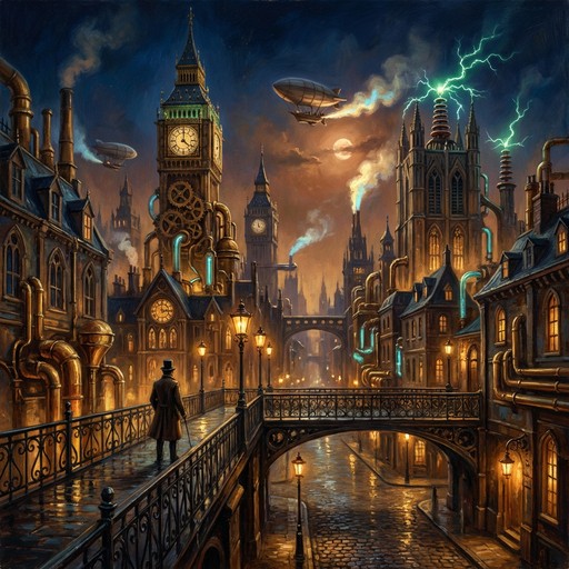 Free Steampunk City Night Image - Steampunk, Victorian, Cityscape ...