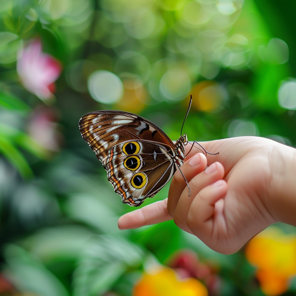 Free Butterfly At Rest Image - Butterfly, Finger, Nature | Download at ...