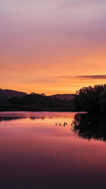 Free Sunset over lake Image - Sunset, Lake, Sky | Download at StockCake