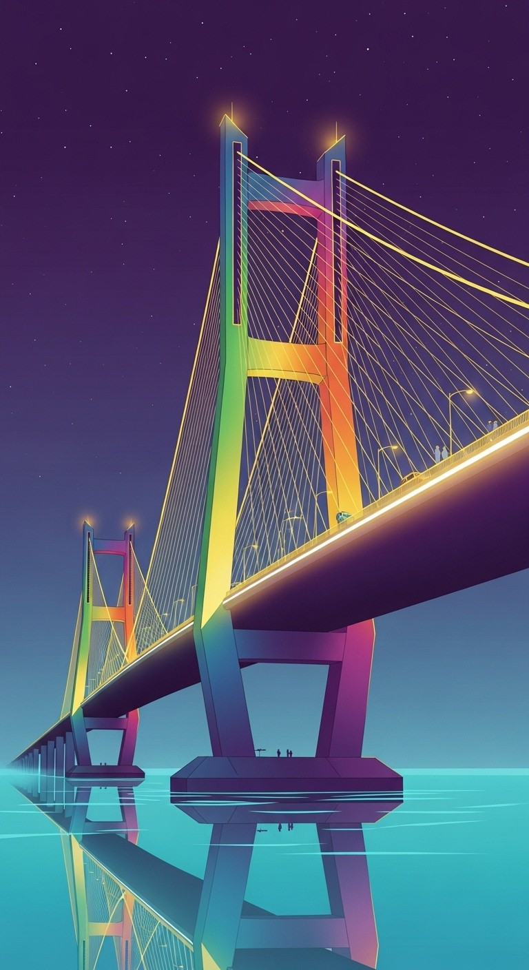 Free Colorful Spanning Dreams Image - Bridge, Colorful, Suspension ...