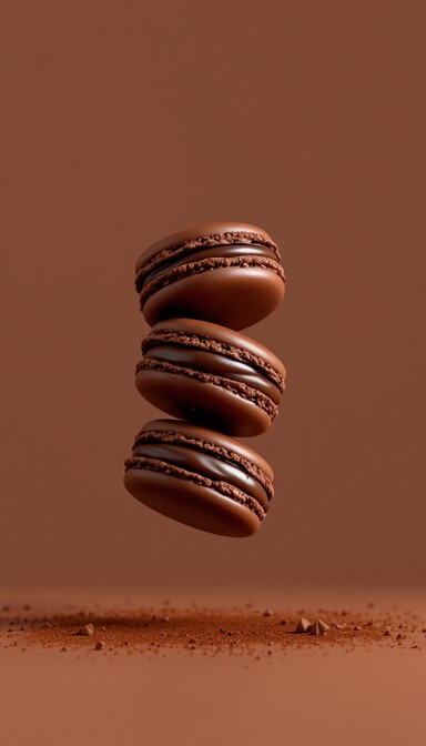 Floating Macaron Free Floating Chocolate Macarons Image - Macaron, Chocolate, Floating ...