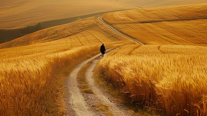 Free Solitary Country Walk Image - Solitude, Countryside, Sunset ...