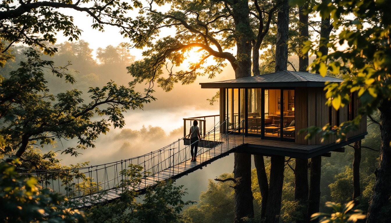 Free Luxurious Forest Retreat Image - Treehouse, Glamping, Forest ...