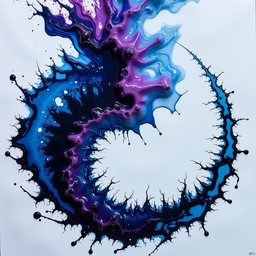 Free Cosmic Ink Bloom Image - Ink, Purple, Turquoise | Download at ...