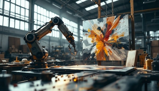 Free Robot Creates Art Image Robotic Art Industrial Download At