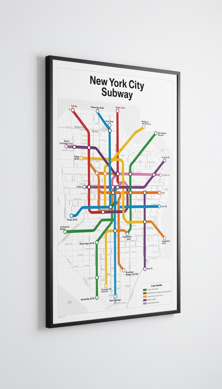 Nearest Subway Free Urban Transit Art Image - Subway, Transit, Map | Download at StockCake