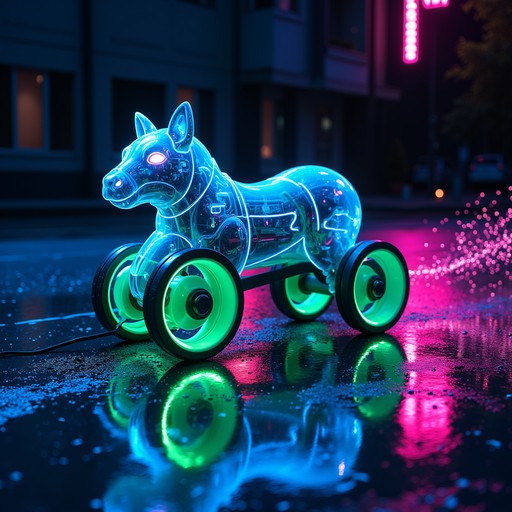 Perro Neon Free Neon Cyber Dog Image - Cyberpunk, Neon, Toy | Download at StockCake