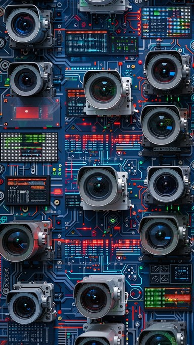 Free Digital Surveillance Abstract Image - Surveillance, Circuit ...