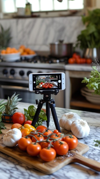 Kitchen Video Set Free Cooking Video Setup Image - Camera, Tripod, Vegetables | Download ...