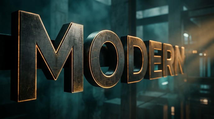 Free Floating Metallic Typography Image - Typography, Minimal ...