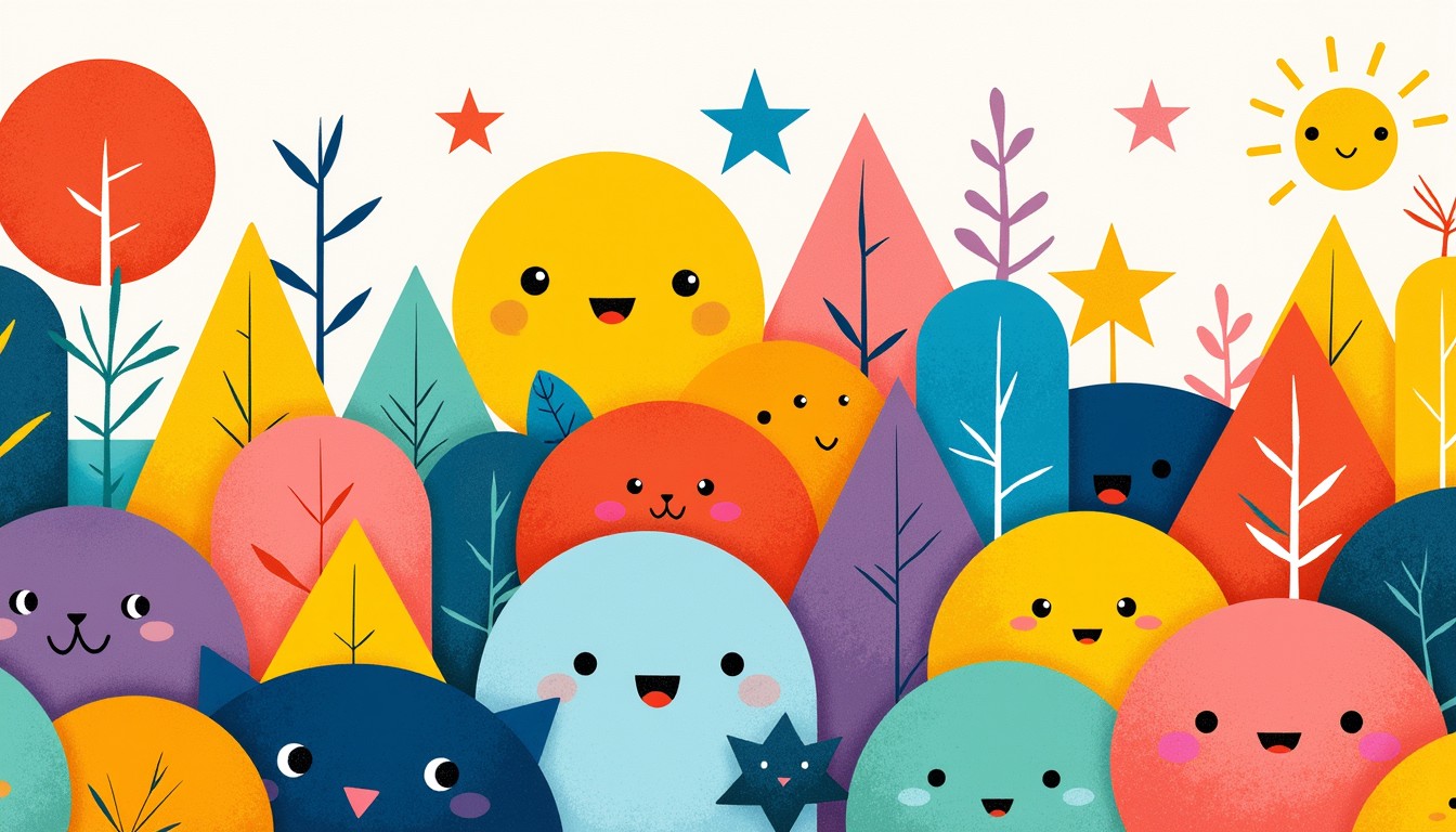 Free Colorful Forest Friends Image - Cute, Colorful, Characters ...