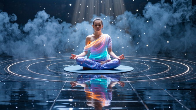 Meditator Radiating Light Free Enlightened Energy Flow Image - Meditation, Lotus, 3d | Download ...