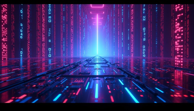 Free Digital Binary Tunnel Image | Download at StockCake