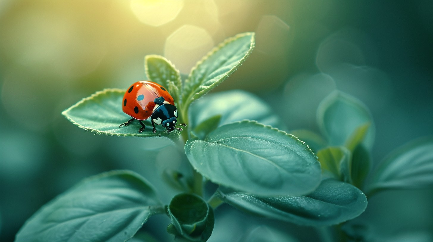 Free Ladybug On Leaf Image - Ladybug, Leaf, Nature | Download at StockCake