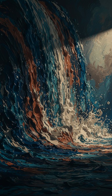 Free Cascading Paint Waves Photo - Abstract, Expressionism, Painting ...