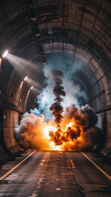 Free Tunnel Explosion Scene Image - Explosion, Tunnel, Fire | Download ...