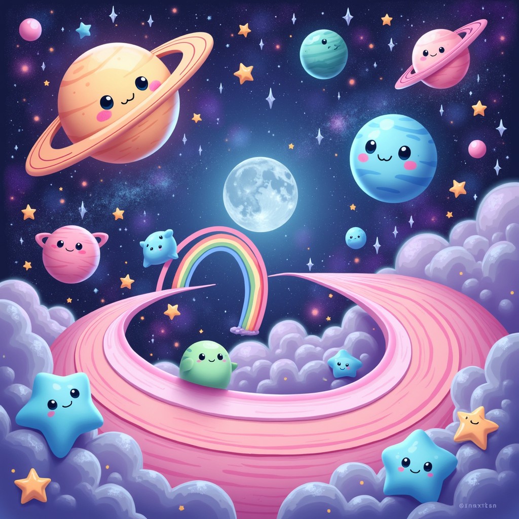 Free Kawaii Cosmic Friends Image - Kawaii, Space, Planets | Download at ...