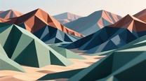 Landscape Using Geometric Shapes Free Geometric Valley Landscape Photo - Geometric, Landscape, Abstract ...