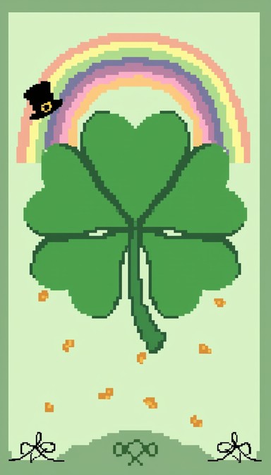 Free Lucky Irish Pixel Image - Shamrock, Clover, Pixel | Download at ...