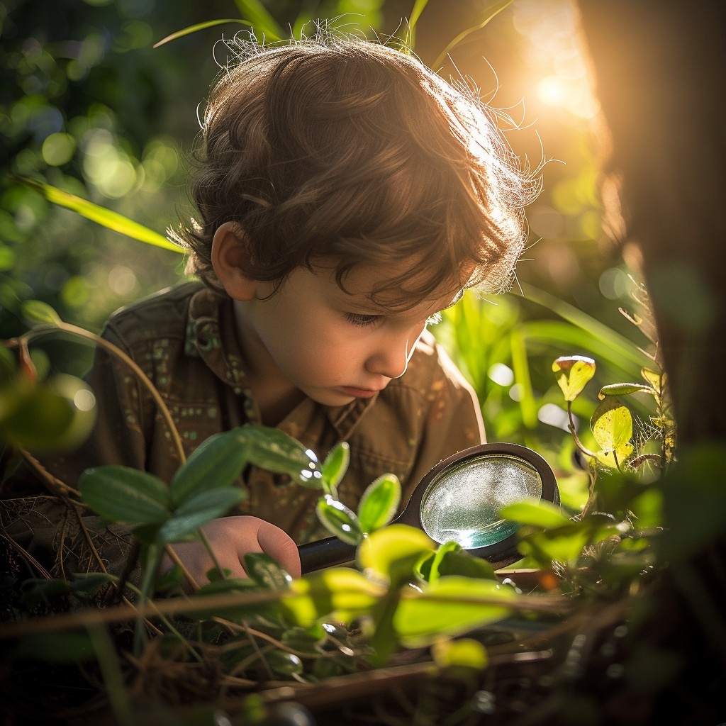 Free Exploring Nature's Wonders Image - Child, Magnifying Glass, Nature ...