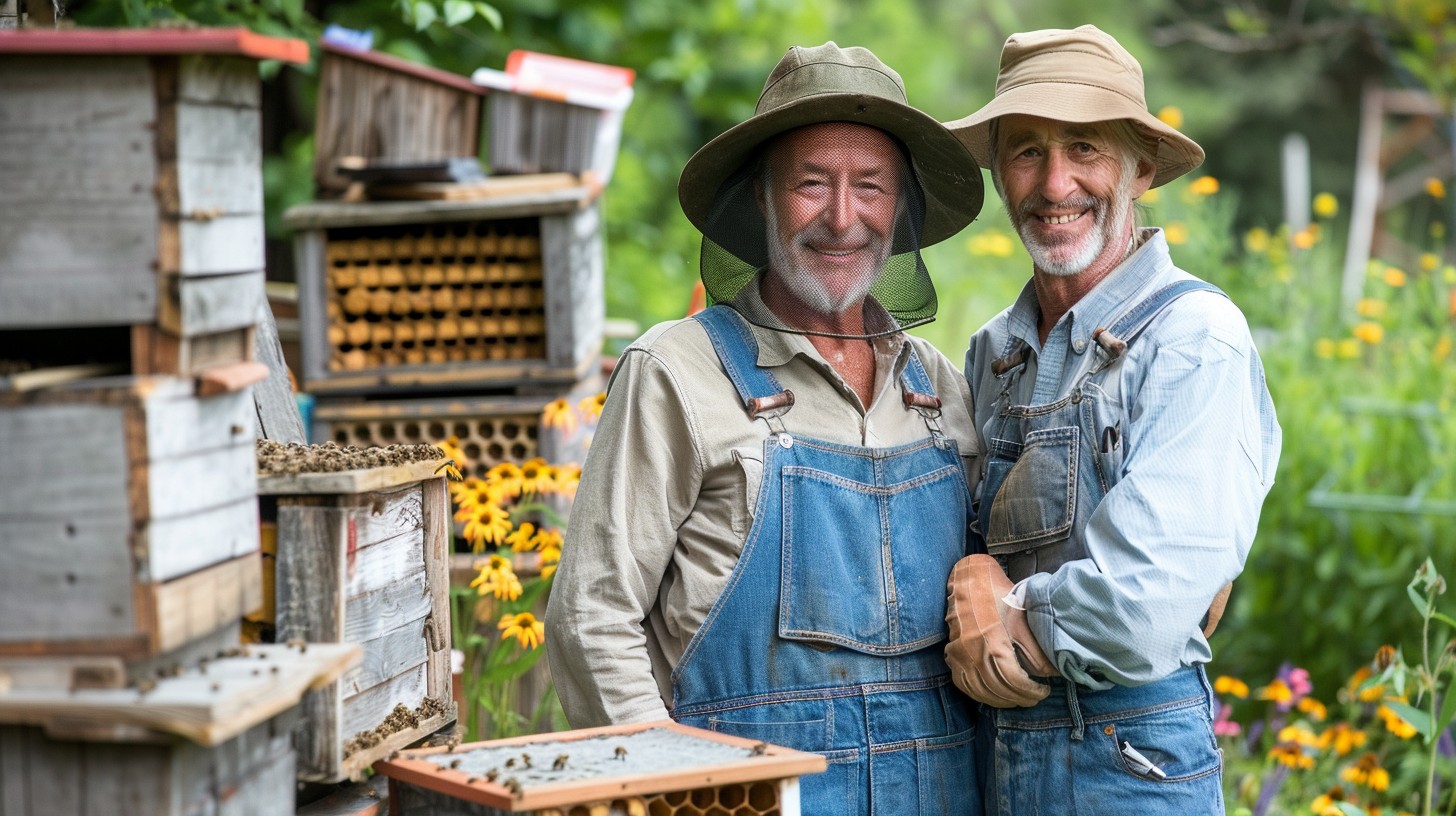 Free Beekeepers Enjoying Work Image - Beekeeping, Garden, Smiles ...