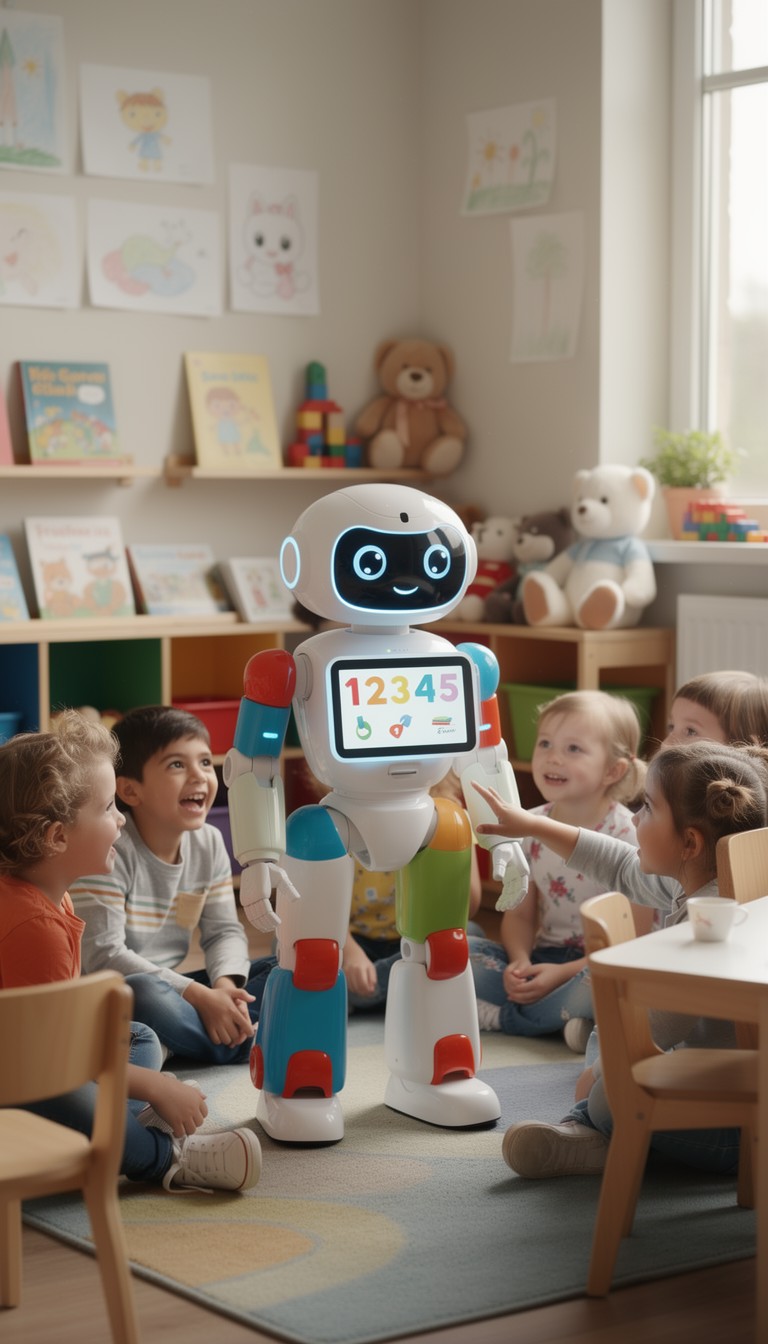 Free Robot Teaching Toddlers Image - Robot, Education, Kindergarten ...