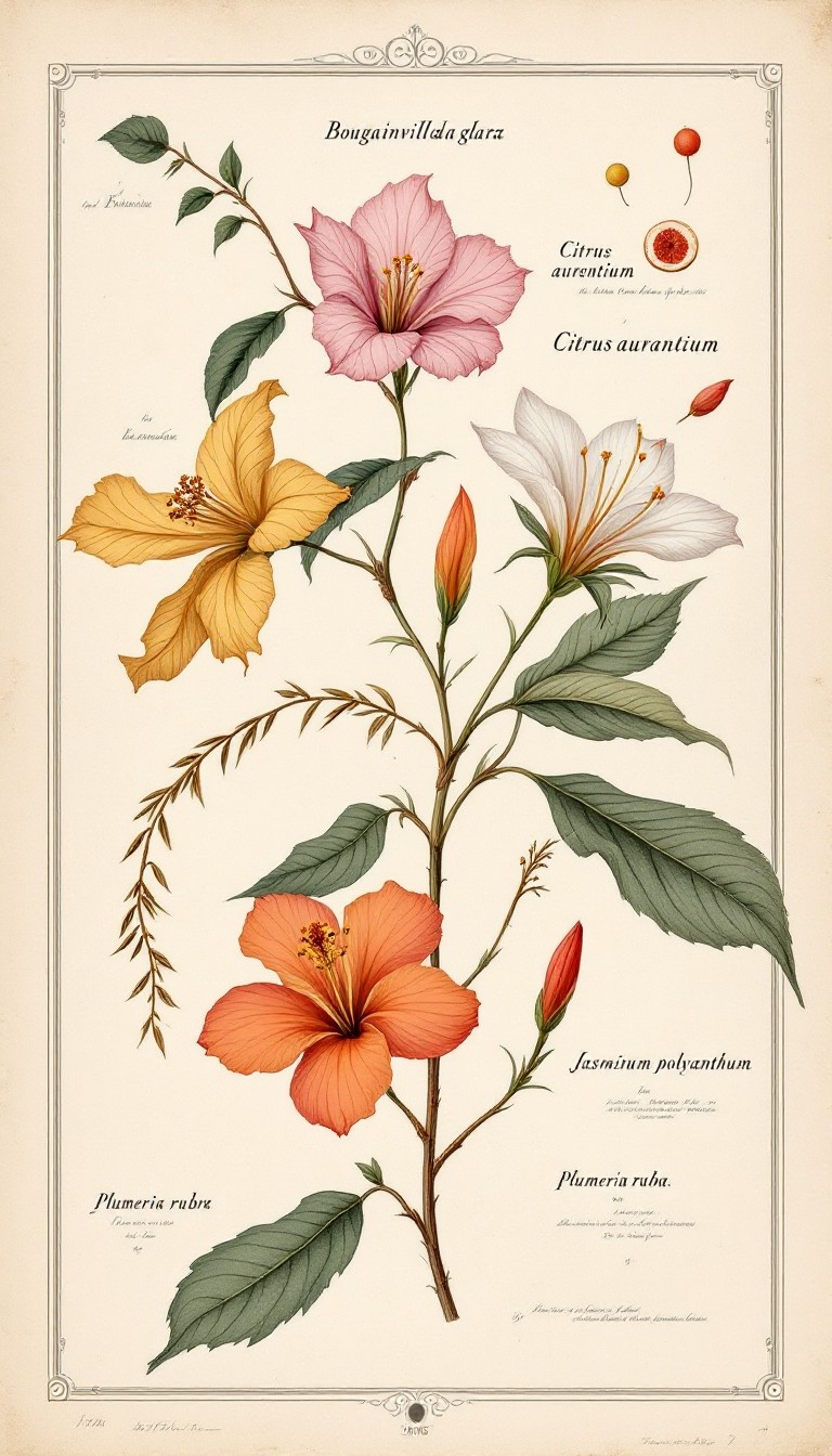 Free Botanical Garden Study Image - Botanical, Illustration, Vintage ...