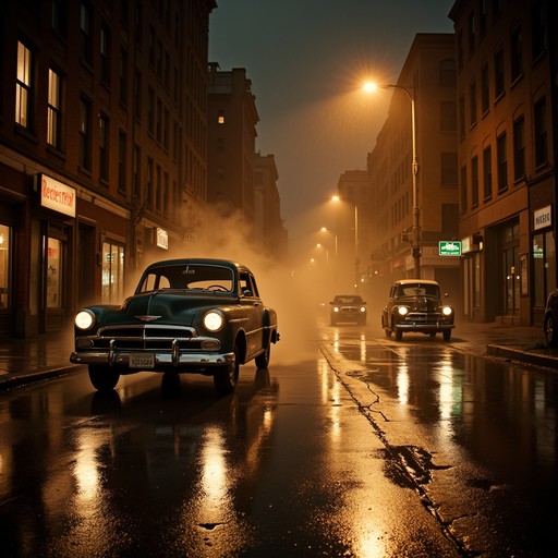 Free Rainy Noir Night Image - Vintage, Rain, Cars | Download at StockCake