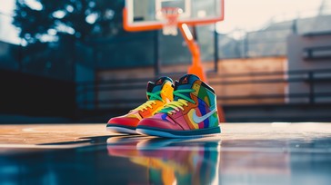 Free Vibrant Basketball Sneakers Image - Basketball, Sneakers, Colors ...