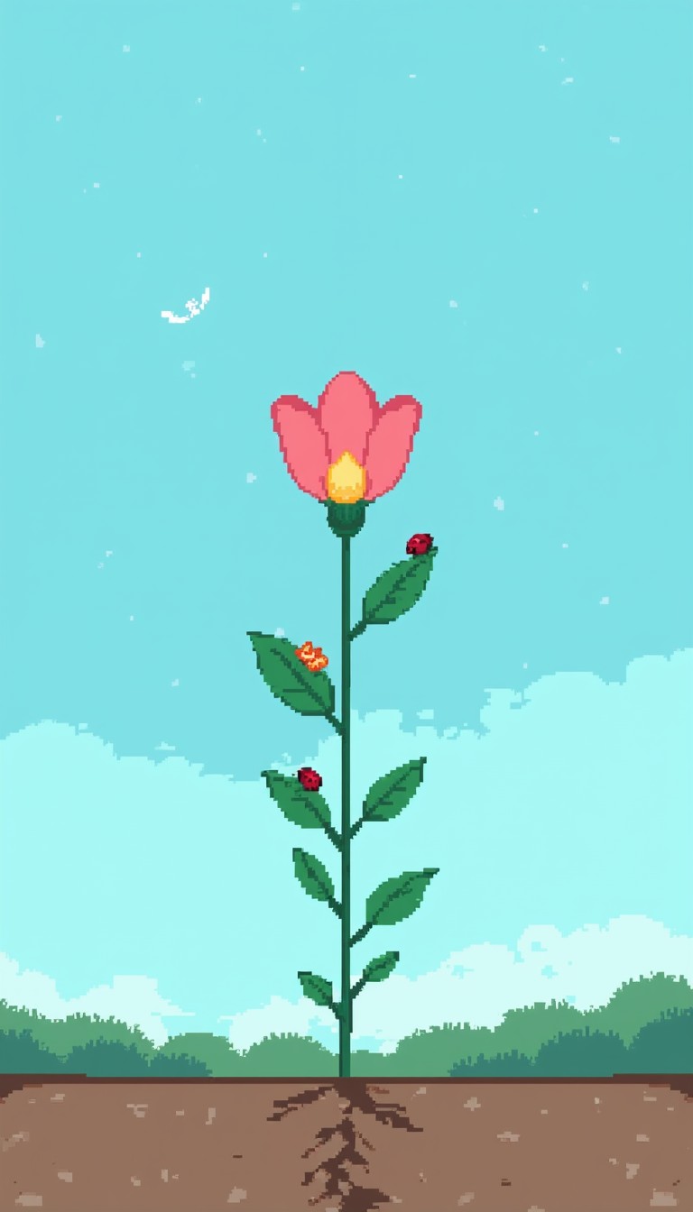 Free Pixel Bloom Life Image - Flower, Pixel, Growth | Download at StockCake