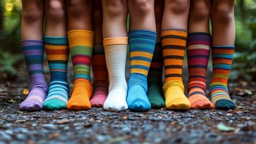 Free Colorful socks lineup Image - Socks, Colors, Feet | Download at ...
