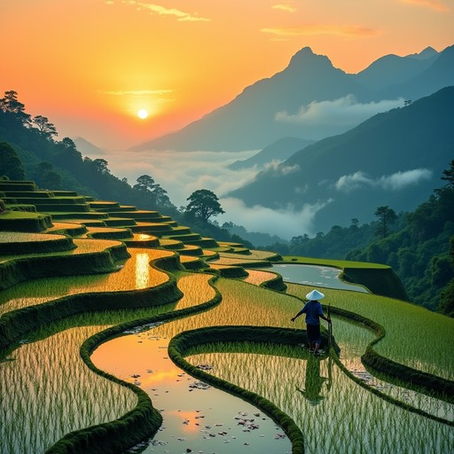 Free Terraced Rice Fields Image - Sunrise, Terraced, Rice | Download at ...