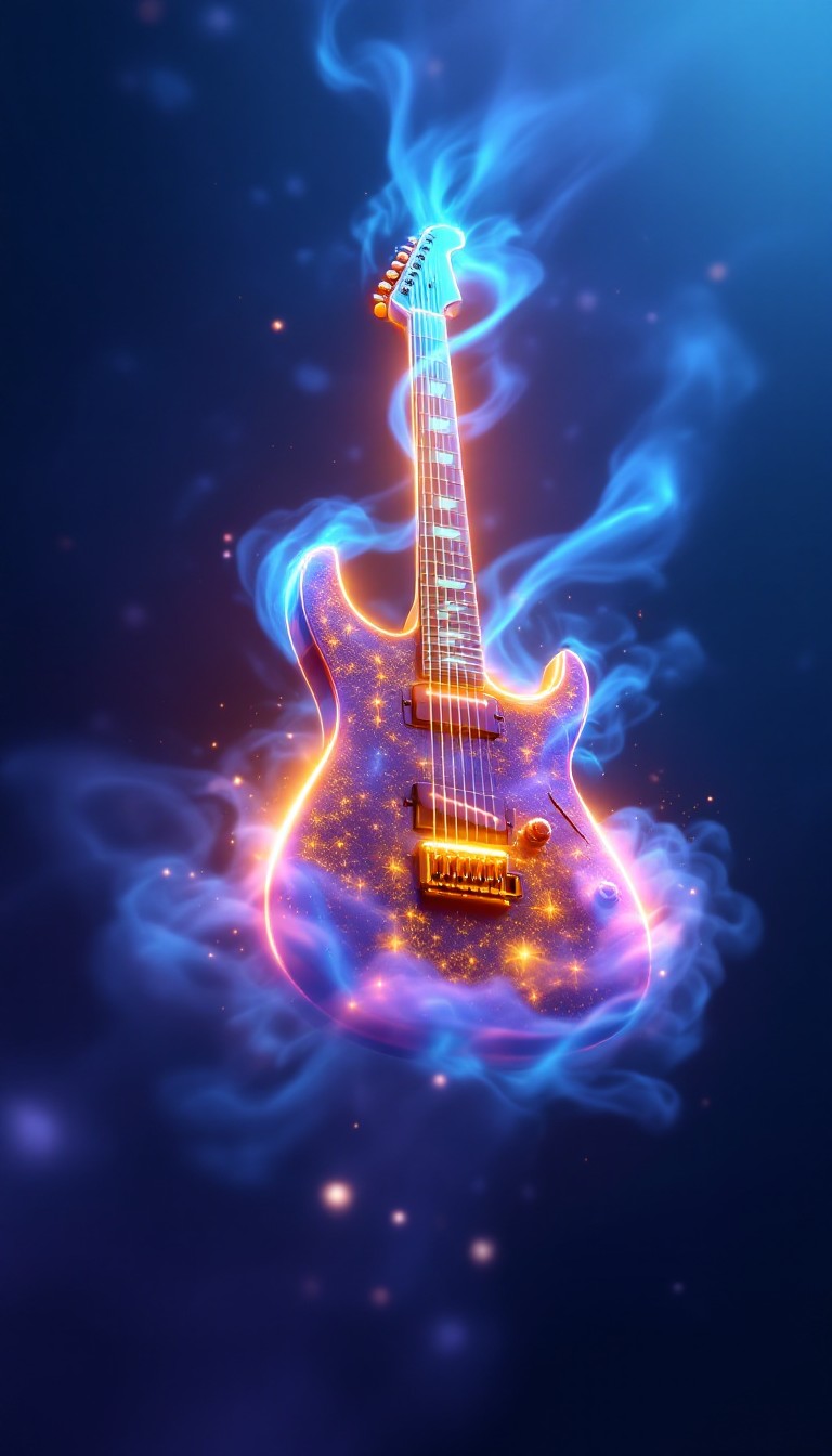 Free Glowing Guitar Magic Image - Guitar, Ethereal, Magical | Download ...