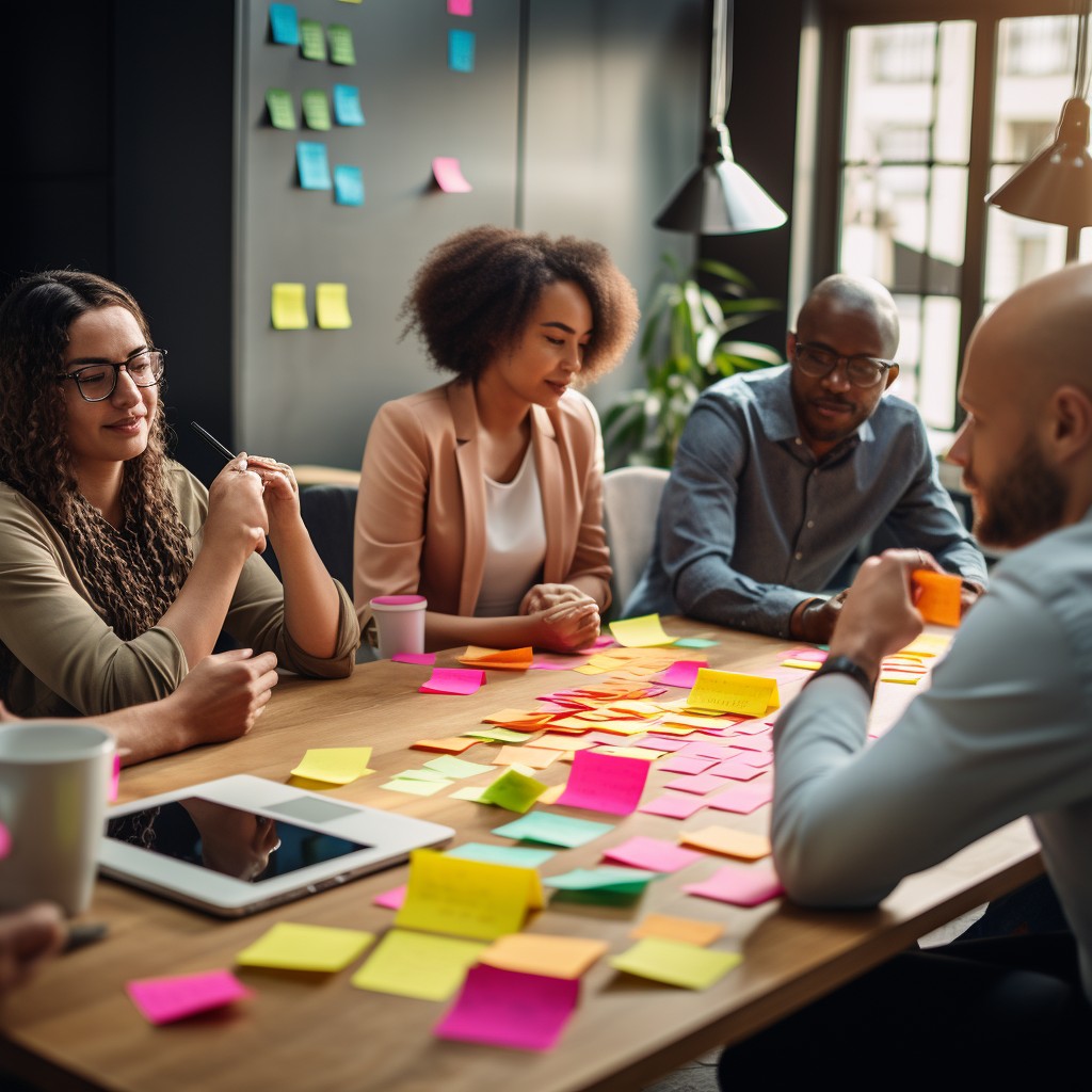 Free Team Brainstorming Session Image - Team, Brainstorming, Sticky ...
