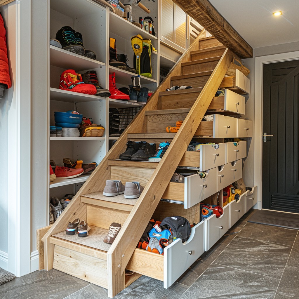 Storage Building Steps Free Organized Storage Stairs Image - Storage, Stairs, Organization ...