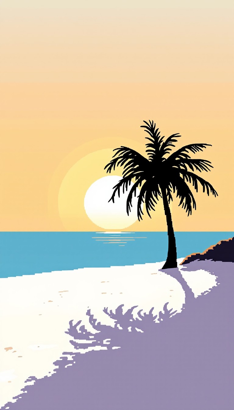 Free Pixel Paradise Sunset Image - Pixel, Sunset, Beach | Download at ...
