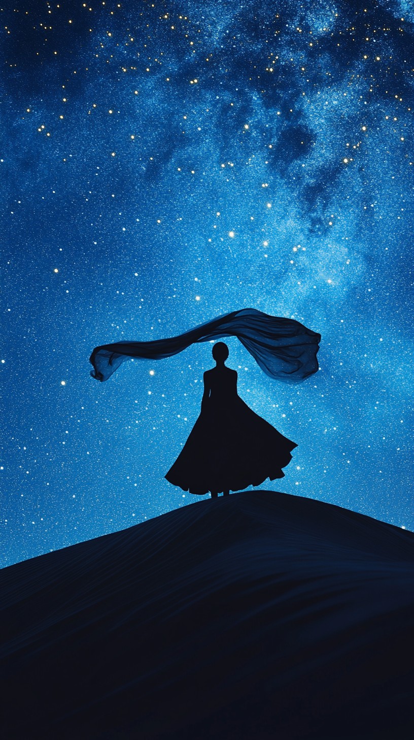 Free Starry Night Silhouette Image - Starry, Night, Silhouette ...