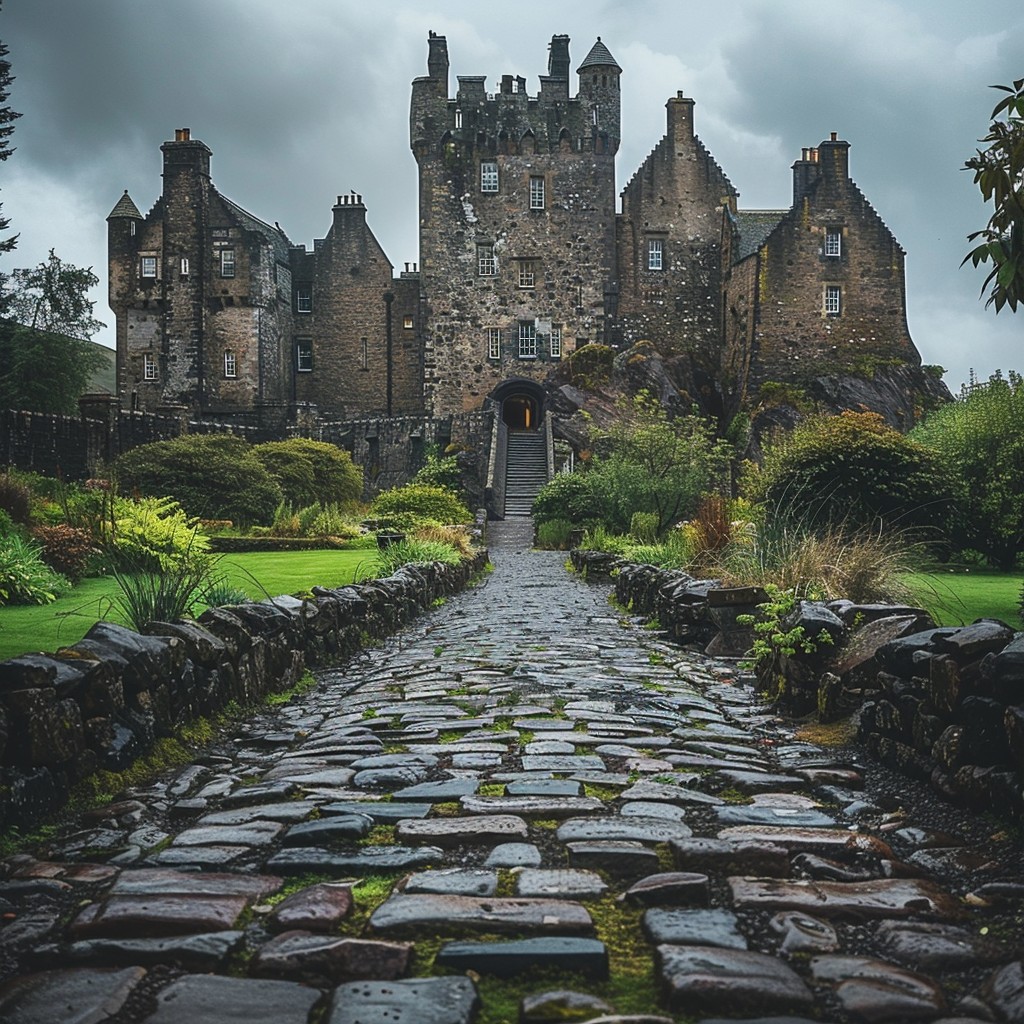 Free Majestic Castle Entrance Image - Castle, Cobblestone, Pathway ...